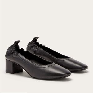 EVERLANE Black “The Day Heel” Leather Heels